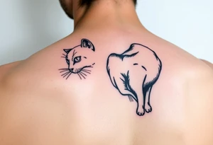 black cat tattoo idea