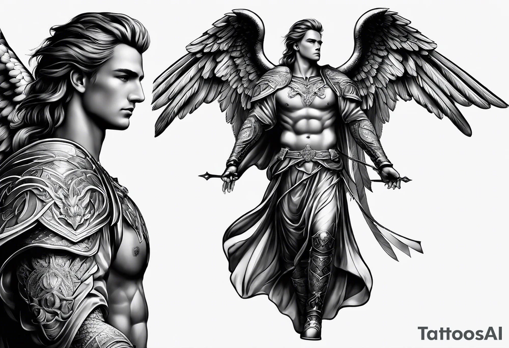 male archangel tattoo idea