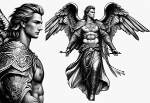 male archangel tattoo idea