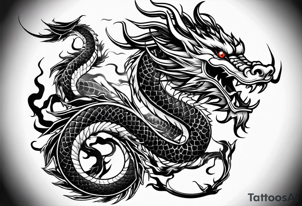 japanese dragon tattoo idea