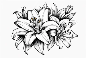 Lily flower tattoo idea