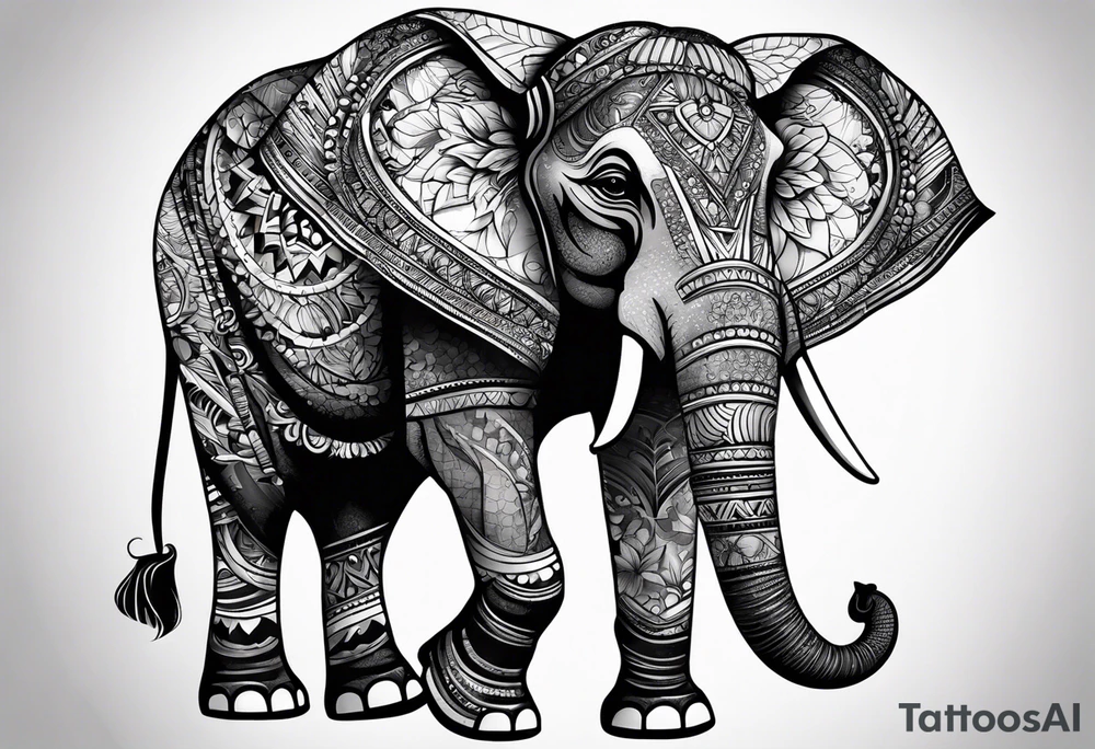 elephant tattoo idea