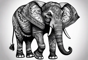 elephant tattoo idea