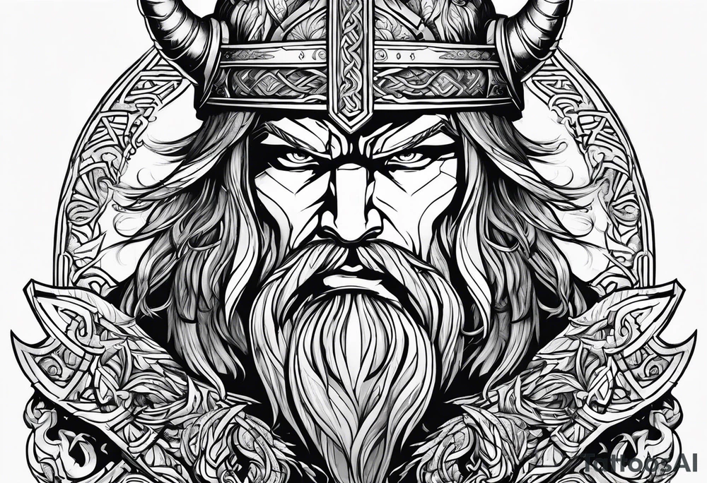 Norse God Sutur Fighting Freyr tattoo idea