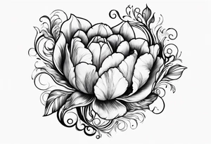 Clef note with tulip tattoo idea