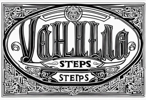 Valhalla  steps sword tattoo idea
