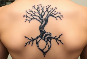 Thicker DNATREE trunk with roots for family tree
Add anatomical heart in bottom tattoo idea