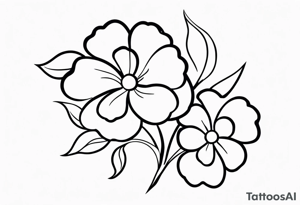 four flowers on a vine
alcoholics anonymous logo tattoo idea