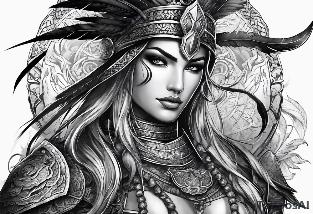 Warrior 
Art tattoo idea
