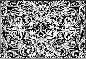 Majestic vines with leaves tattoo idea