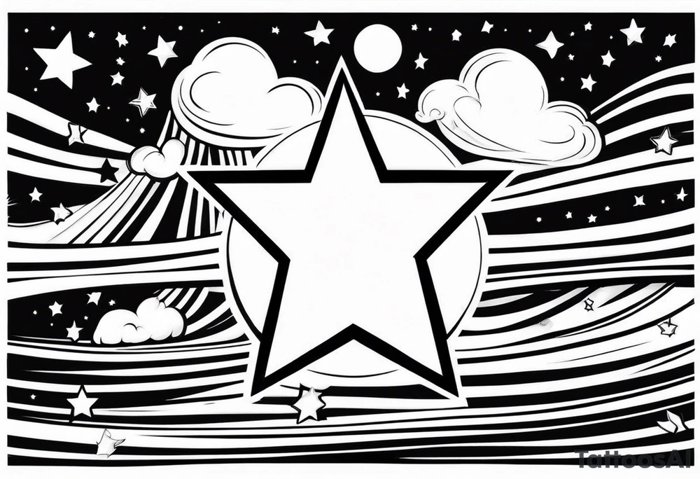 A star in the sky tattoo idea