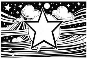 A star in the sky tattoo idea