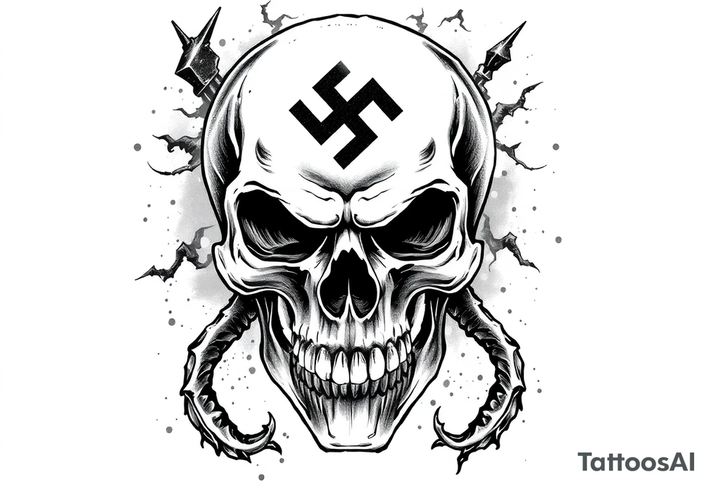 nazi skull tattoo tattoo idea