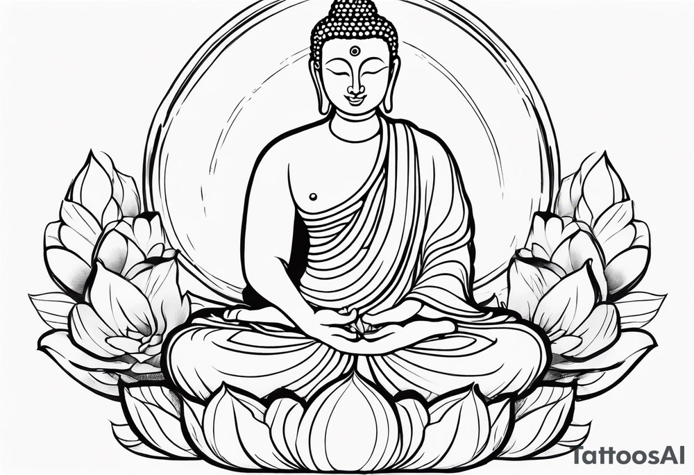 Serene Buddha tattoo idea