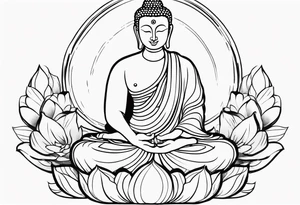 Serene Buddha tattoo idea