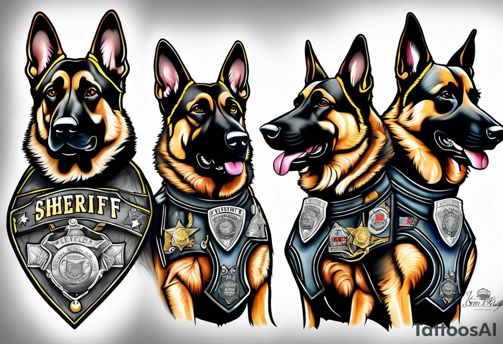 sheriff k-9 sgt, paramedic, firefighter tattoo idea