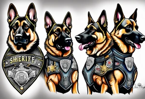 sheriff k-9 sgt, paramedic, firefighter tattoo idea