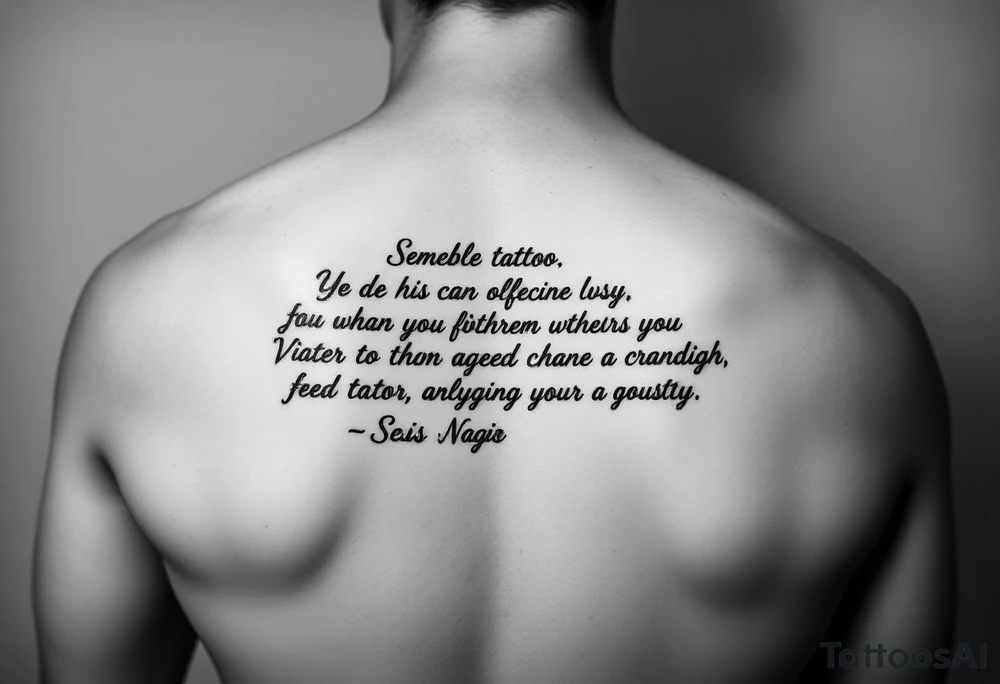 Quotes tattoo idea