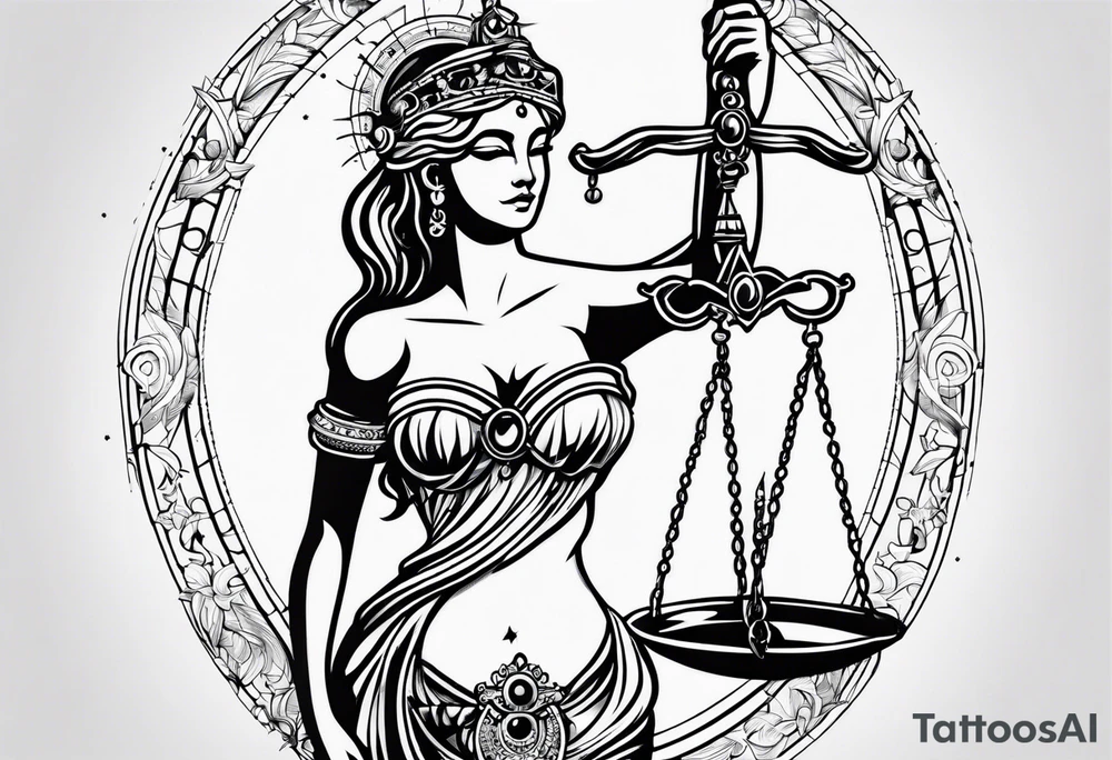 Libra constellation tattoo idea