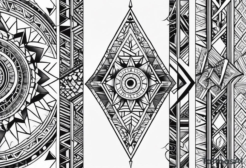 geometric totem tattoo idea