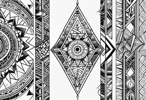geometric totem tattoo idea