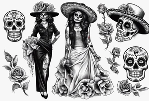 La catrina and cooking day of the dead tattoo idea