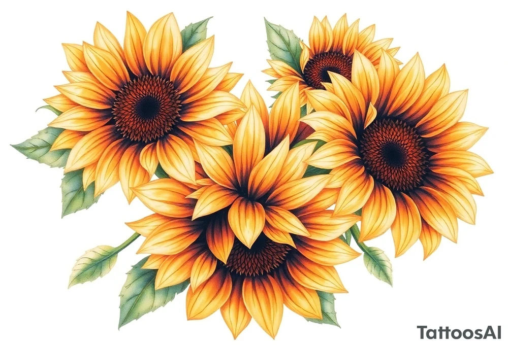 Sunflowers tattoo idea