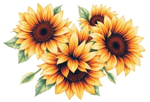 Sunflowers tattoo idea
