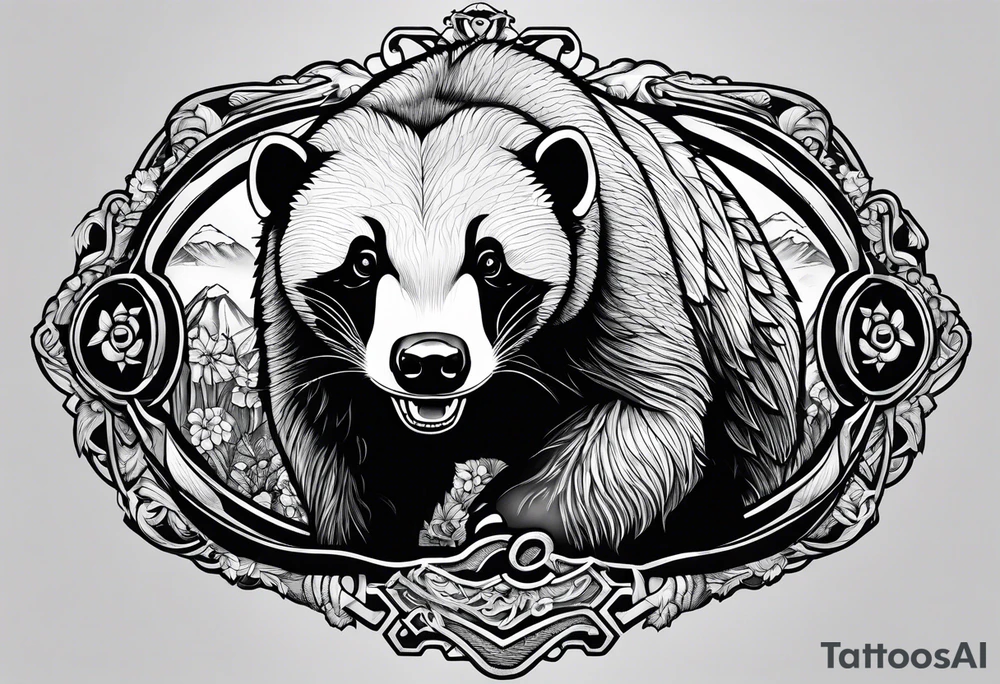 Angry Mc honey Badgers tattoo idea