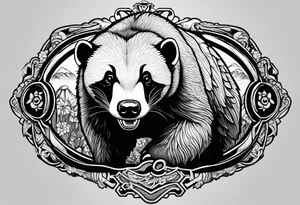 Angry Mc honey Badgers tattoo idea