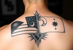 Palauan and Yao Micronesia fsm tribal flags put together tattoo idea