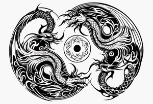 Two Dragons, Yin Yang tattoo idea