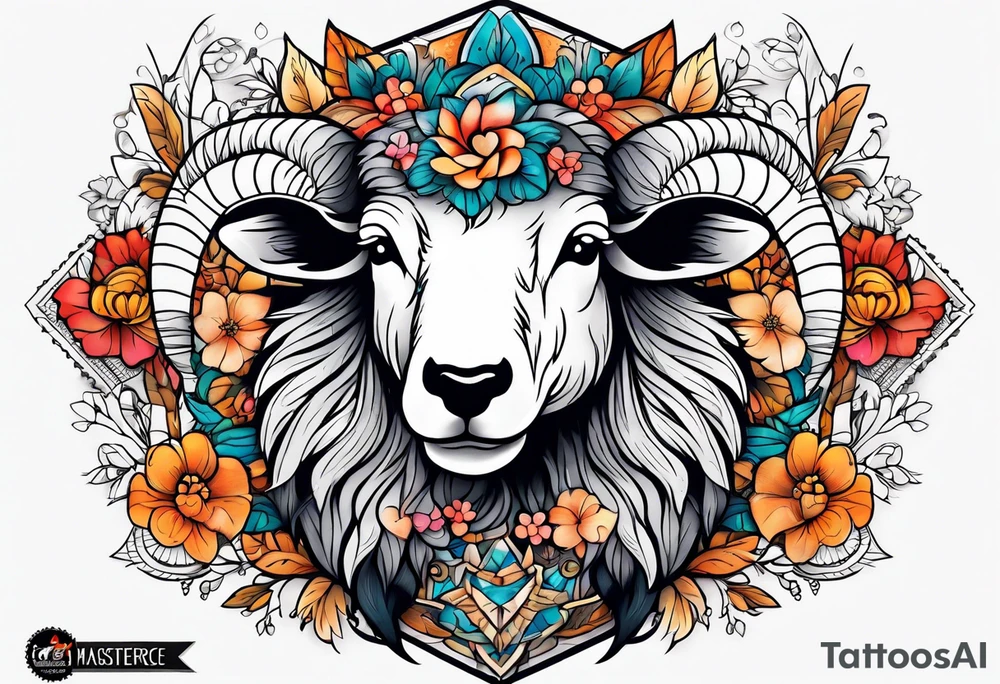 sheep and fox tattoo idea