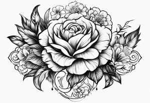 Spine tattoo with water and flowers and a country aspect tattoo idea