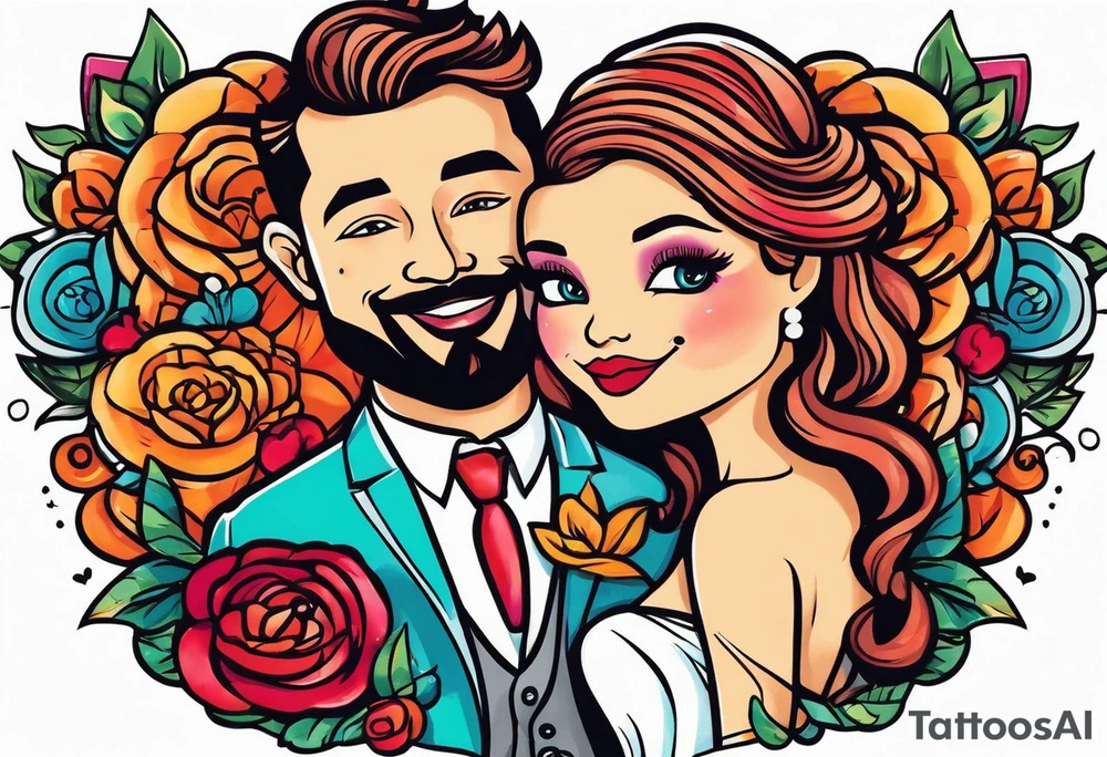 Beautiful wedding tattoo idea