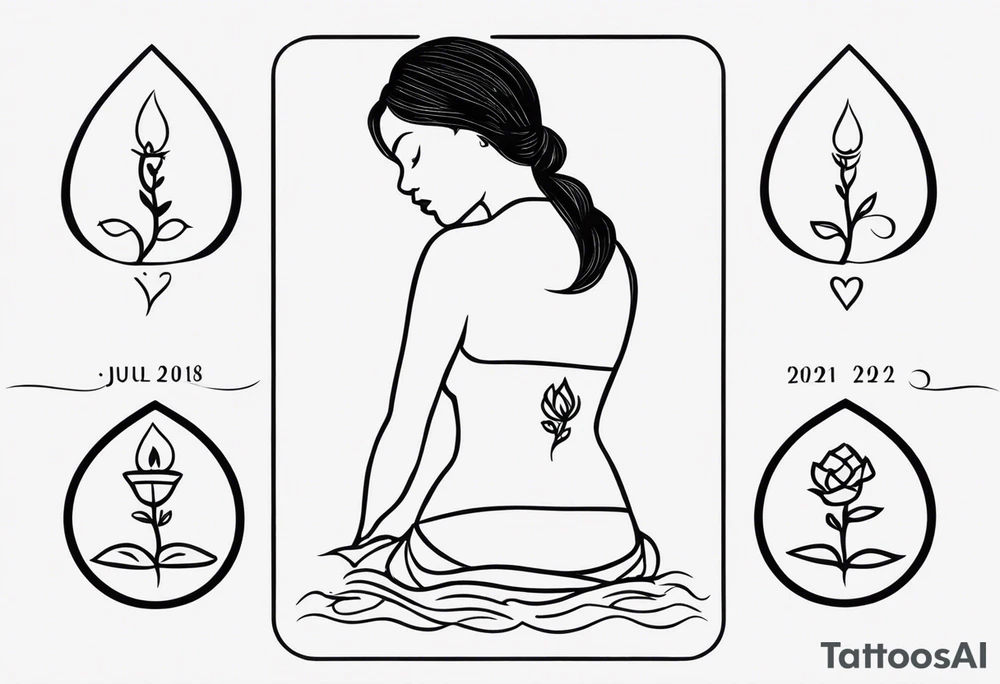 Multiple date abortion tattoo, simple but sweet showing intentional abortions and the week it happened next to it,
Like 
March 12,2018 - 15wks
May 3, 2020 - 28 weeks female
February 2021 - 9 weeks
July 21, 2023 - baby boy 29wks tattoo idea