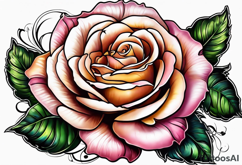 Sexy rose tattoo idea