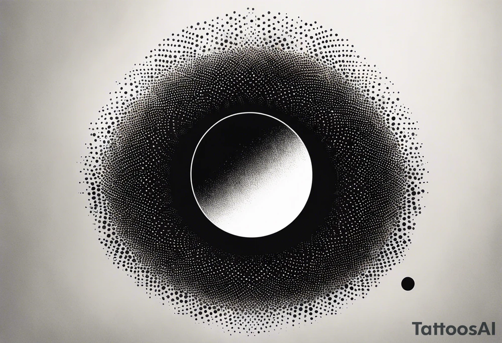 Simple Black hole event horizon tattoo idea