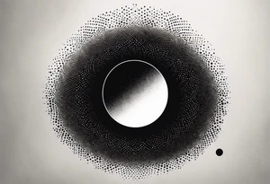 Simple Black hole event horizon tattoo idea