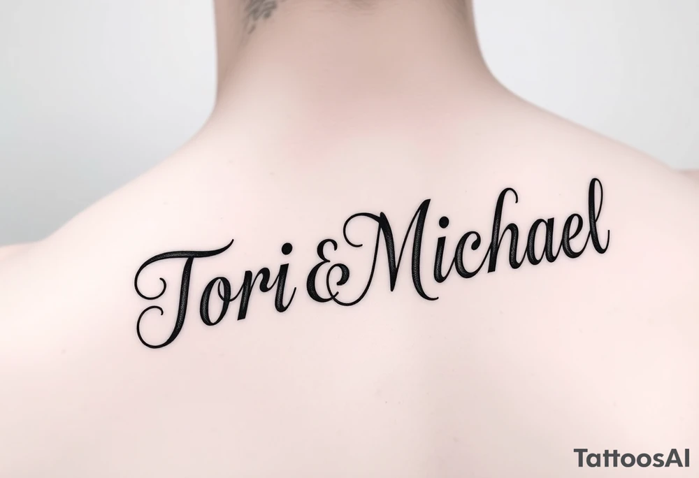 The names Tori and Michael in one tattoo tattoo idea