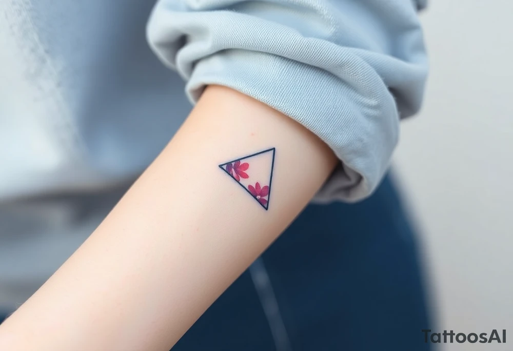 A small tattoo (2x2cm) on my wrist to represent my lesbian identity, but in a subtle way. Fine line. Triangle tattoo idea