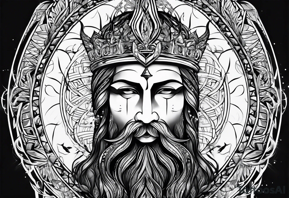 Men's tattoo. "God is inside me" tattoo idea