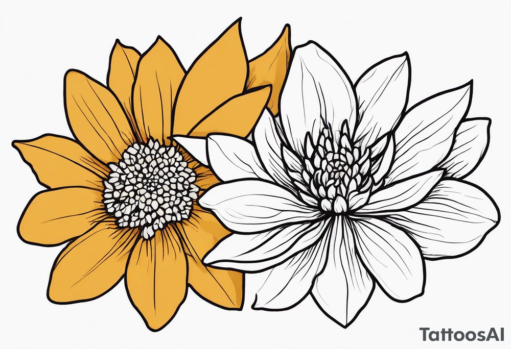 Heather and Tayah as a stem of a flower tattoo idea