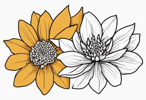 Heather and Tayah as a stem of a flower tattoo idea
