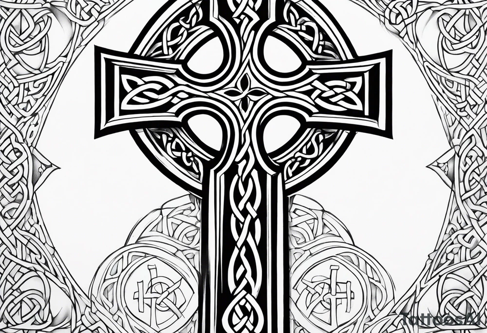 Celtic cross tattoo idea