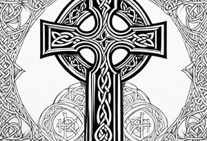 Celtic cross tattoo idea