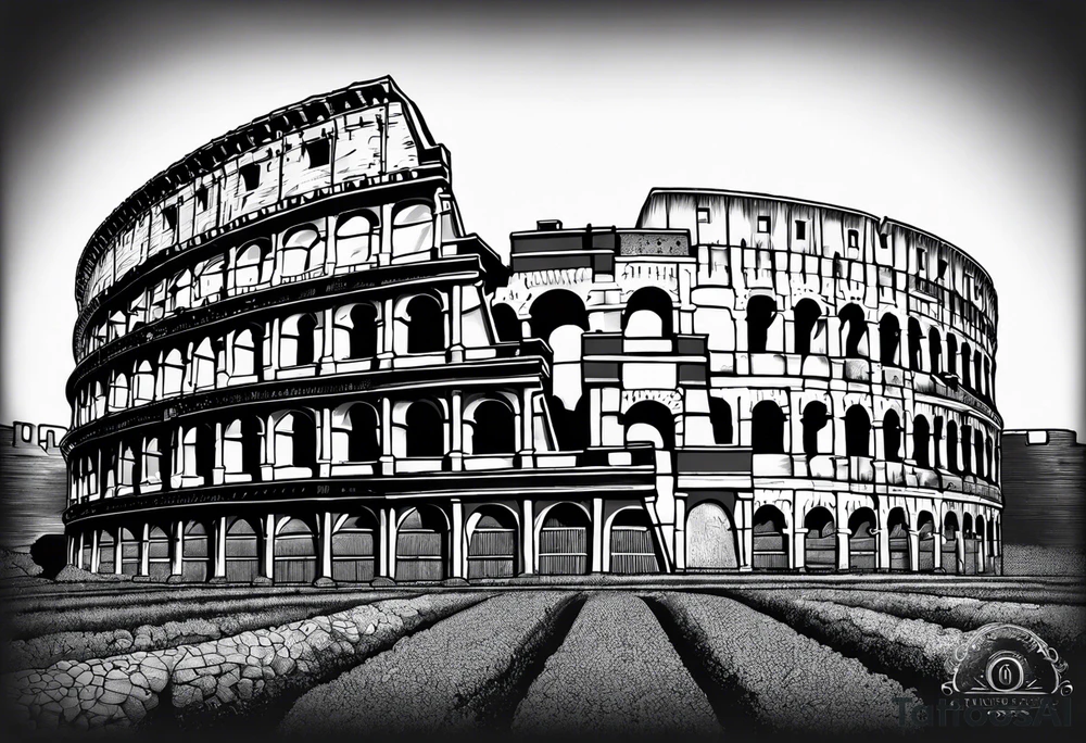 Rome colosseum tattoo idea