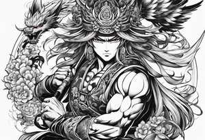 Gyutaro fighting tengen uzui tattoo idea