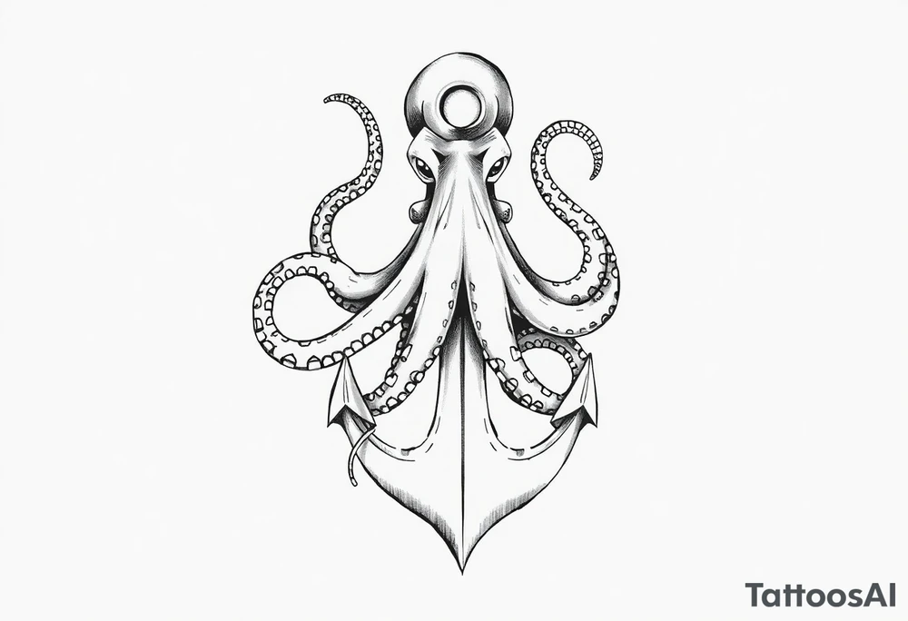 octopus,anchor tattoo idea