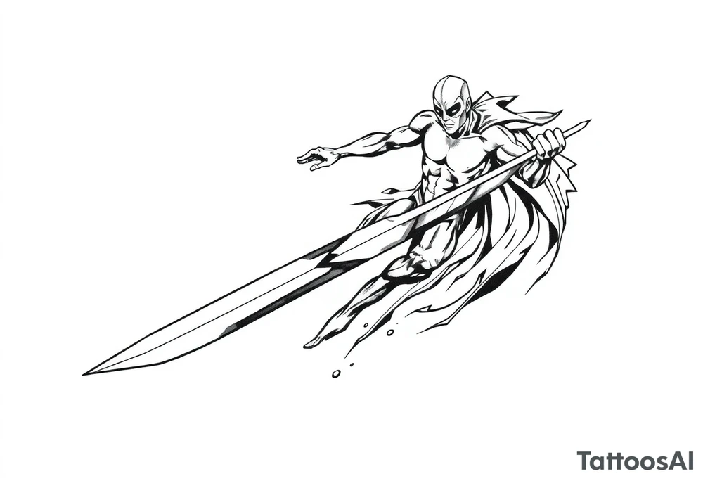 Silver Surfer comic accurate tattoo idea